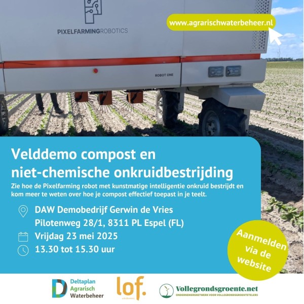 Velddemo Compost en niet-chemische onkruidbestrijding in de praktijk Velddemo Compost en niet-chemische onkruidbestrijding in de praktijk