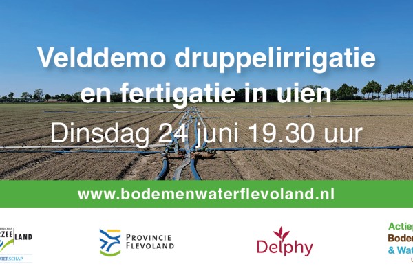 24 juni: velddemo druppelirrigatie en fertigatie in uien 24 juni: velddemo druppelirrigatie en fertigatie in uien